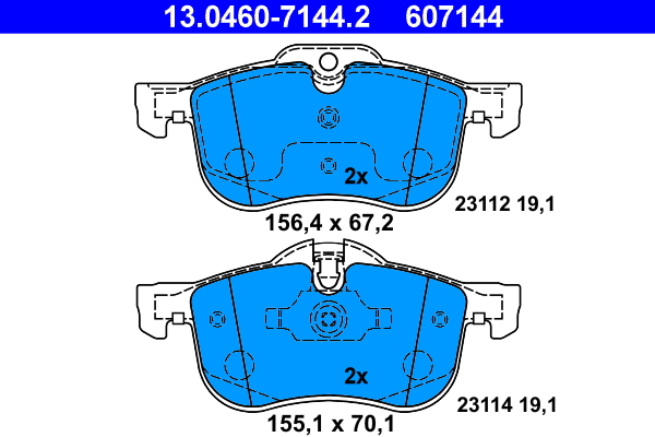 Placute frana ATE 13.0460-7144.2