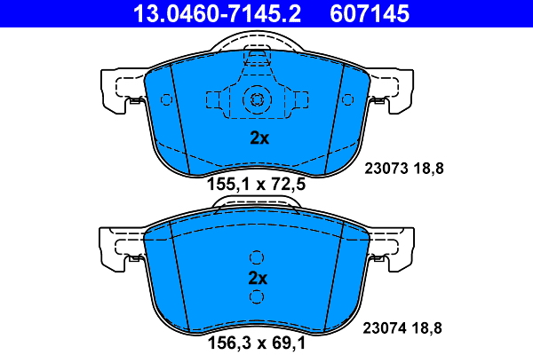 Placute frana ATE 13.0460-7145.2