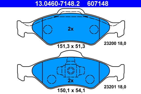 Placute frana ATE 13.0460-7148.2