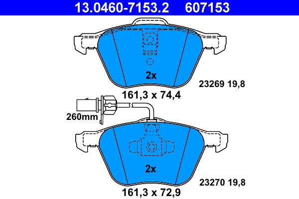 Placute frana ATE 13.0460-7153.2
