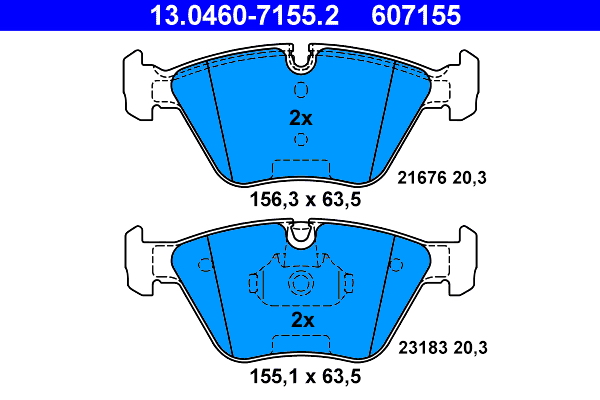Placute frana ATE 13.0460-7155.2