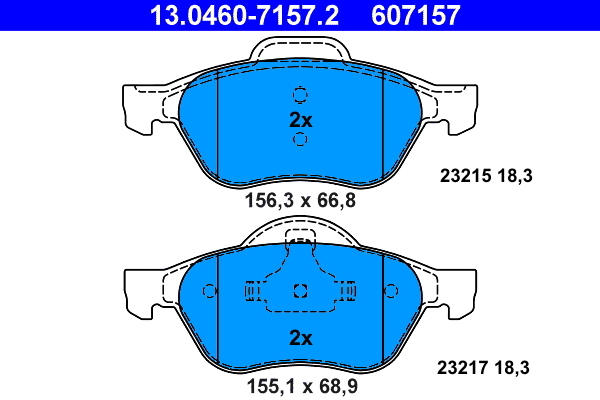 Placute frana ATE 13.0460-7157.2