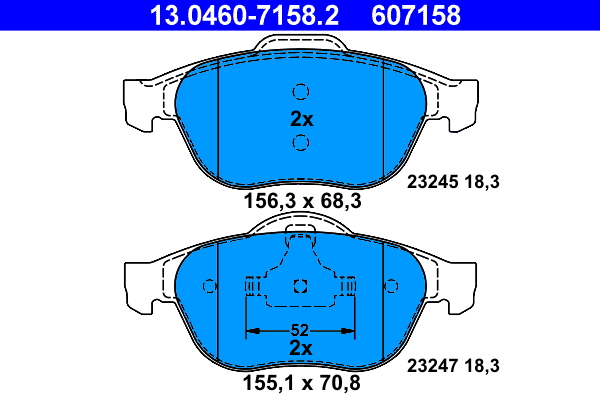 Placute frana ATE 13.0460-7158.2
