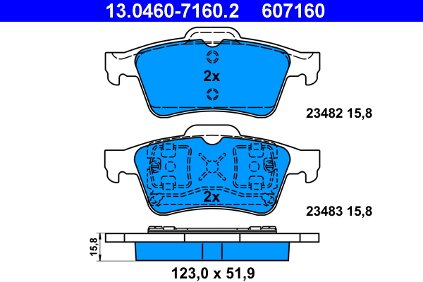 Placute frana ATE 13.0460-7160.2