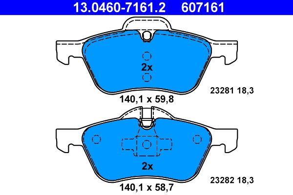 Placute frana ATE 13.0460-7161.2
