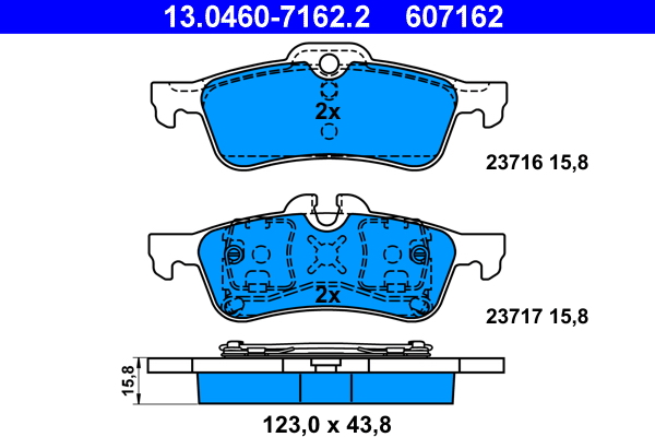 Placute frana ATE 13.0460-7162.2