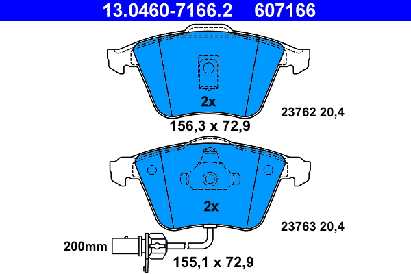 Placute frana ATE 13.0460-7166.2