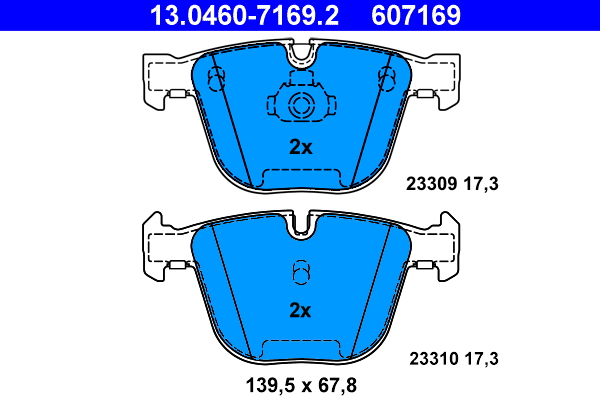 Placute frana ATE 13.0460-7169.2