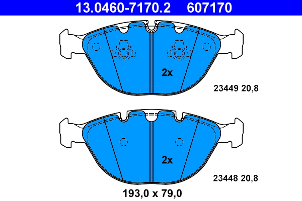 Placute frana ATE 13.0460-7170.2