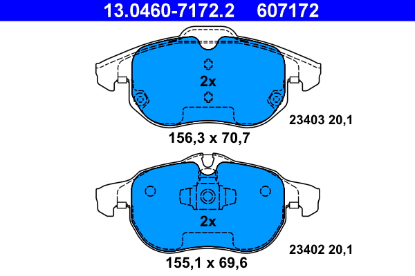 Placute frana ATE 13.0460-7172.2