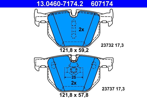 Placute frana ATE 13.0460-7174.2