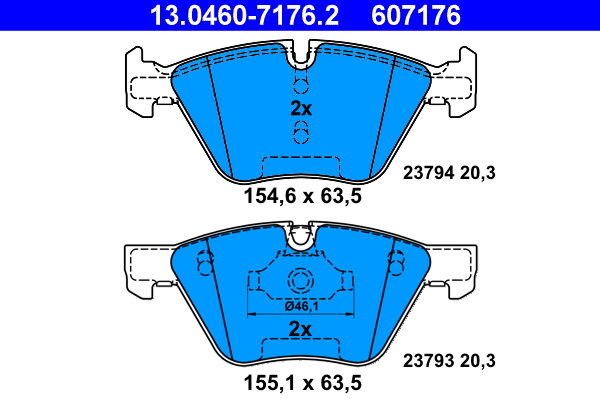 Placute frana ATE 13.0460-7176.2