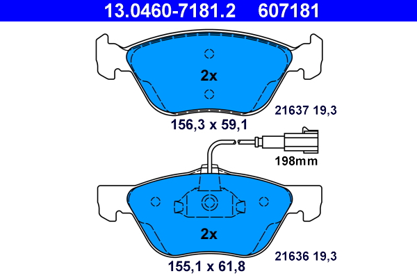 Placute frana ATE 13.0460-7181.2