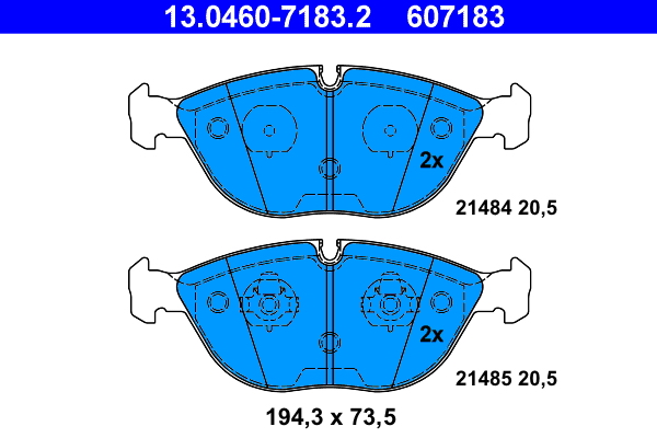 Placute frana ATE 13.0460-7183.2