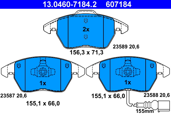 Placute frana ATE 13.0460-7184.2