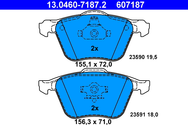 Placute frana ATE 13.0460-7187.2