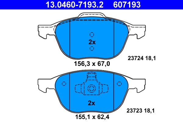 Placute frana ATE 13.0460-7193.2