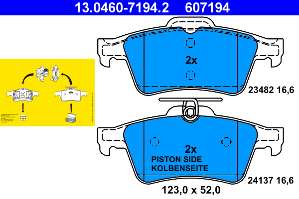 Placute frana ATE 13.0460-7194.2