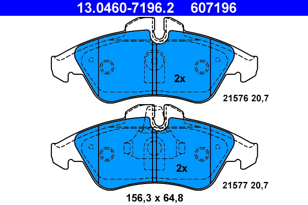 Placute frana ATE 13.0460-7196.2