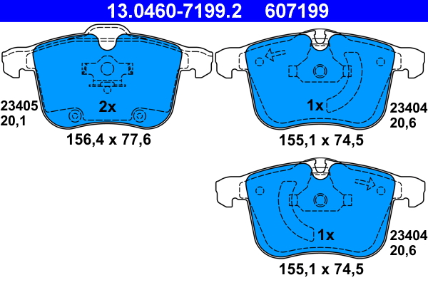 Placute frana ATE 13.0460-7199.2