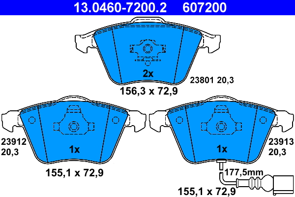 Placute frana ATE 13.0460-7200.2