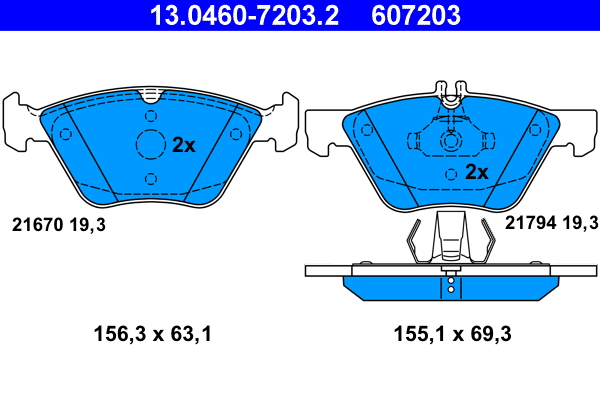 Placute frana ATE 13.0460-7203.2