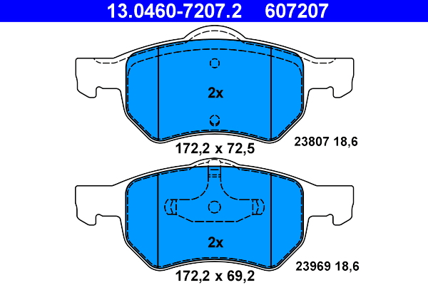 Placute frana ATE 13.0460-7207.2