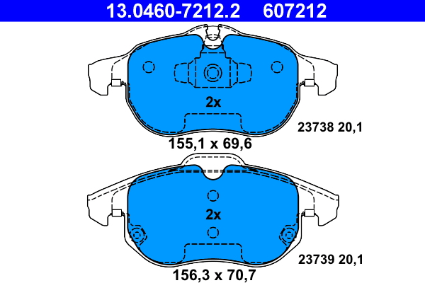 Placute frana ATE 13.0460-7212.2