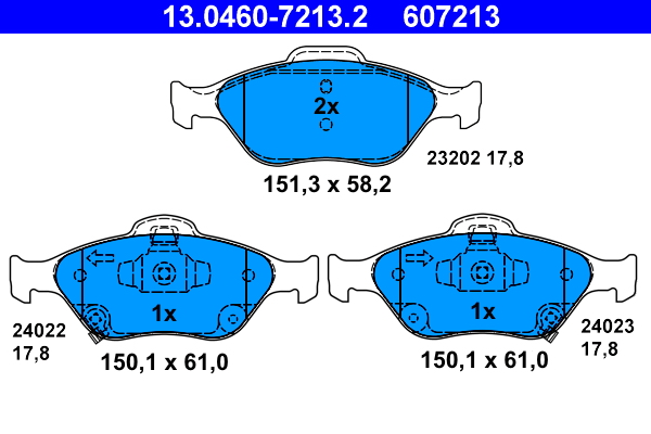 Placute frana ATE 13.0460-7213.2