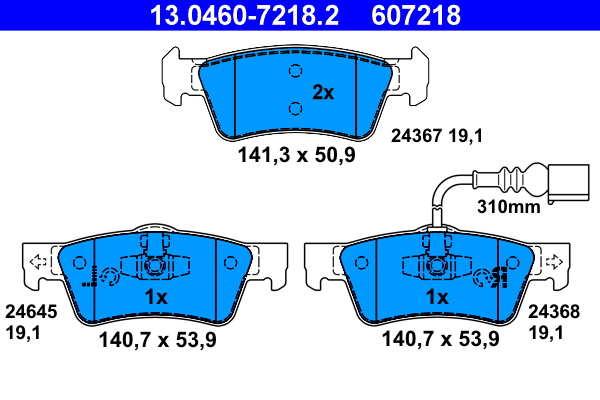 Placute frana ATE 13.0460-7218.2
