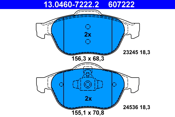 Placute frana ATE 13.0460-7222.2