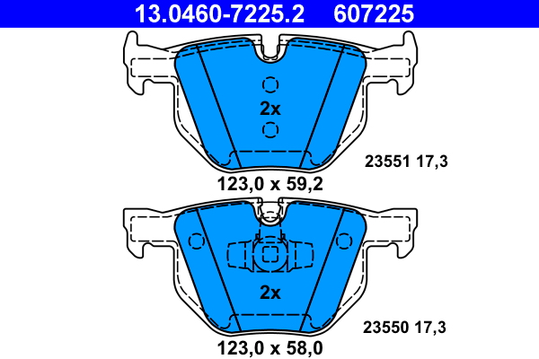 Placute frana ATE 13.0460-7225.2