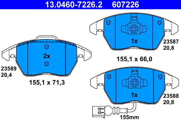 Placute frana ATE 13.0460-7226.2