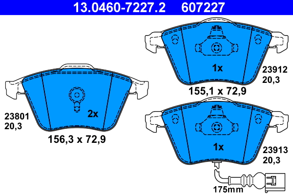 Placute frana ATE 13.0460-7227.2