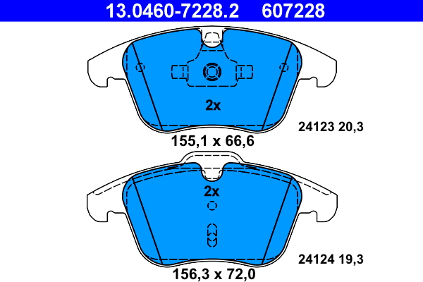 Placute frana ATE 13.0460-7228.2