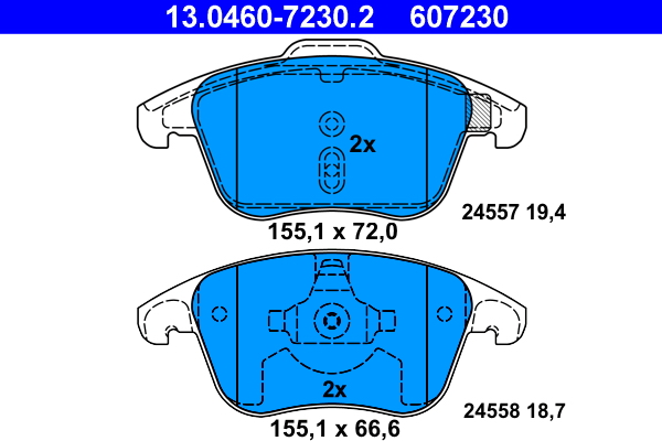Placute frana ATE 13.0460-7230.2