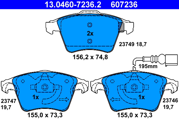 Placute frana ATE 13.0460-7236.2