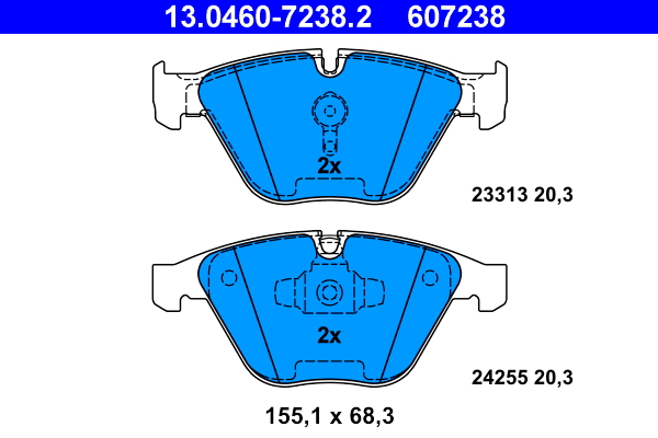Placute frana ATE 13.0460-7238.2