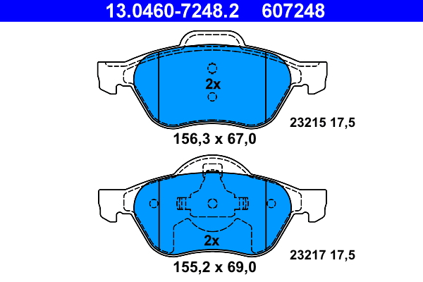 Placute frana ATE 13.0460-7248.2