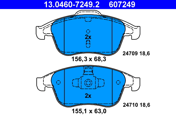 Placute frana ATE 13.0460-7249.2