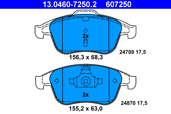 Placute frana ATE 13.0460-7250.2
