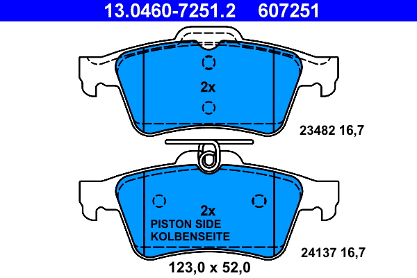 Placute frana ATE 13.0460-7251.2