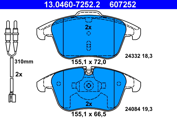 Placute frana ATE 13.0460-7252.2