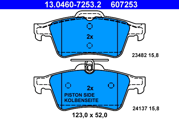 Placute frana ATE 13.0460-7253.2