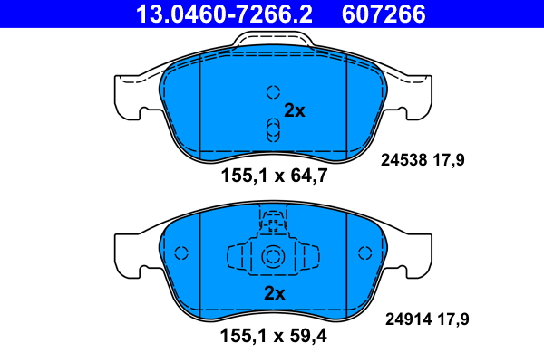 Placute frana ATE 13.0460-7266.2