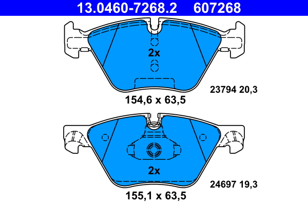 Placute frana ATE 13.0460-7268.2