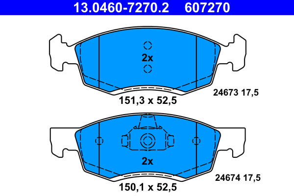 Placute frana ATE 13.0460-7270.2
