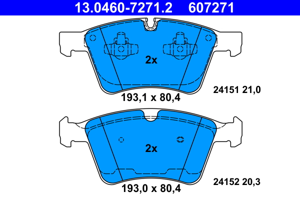 Placute frana ATE 13.0460-7271.2