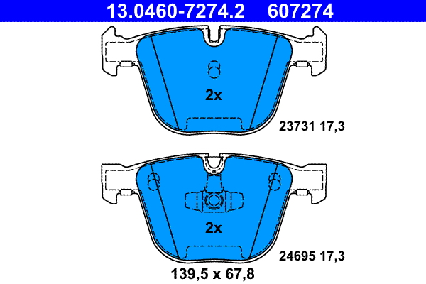 Placute frana ATE 13.0460-7274.2