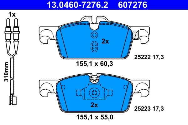 Placute frana ATE 13.0460-7276.2